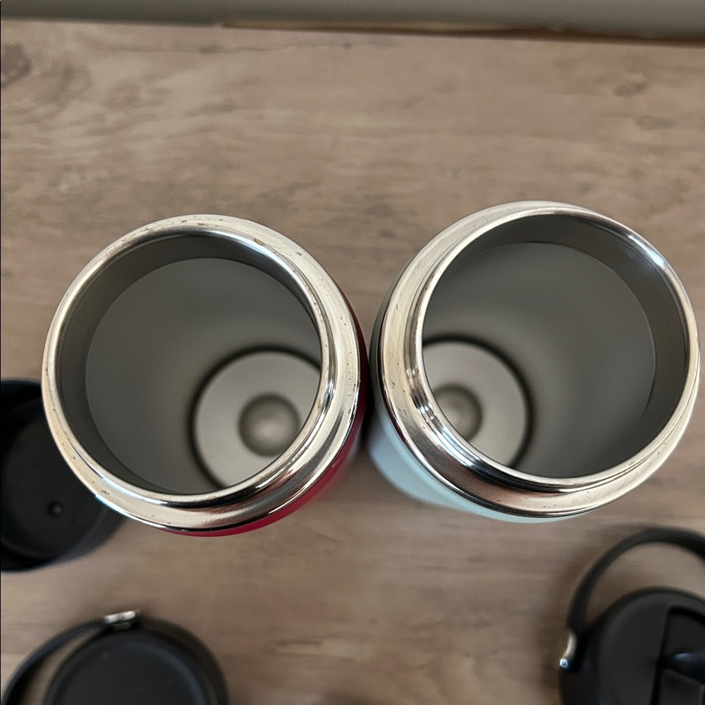 Two Hydroflask 20oz Insulated Water Bottles with Three Lids and Bottle Boot - Picture 4 of 6